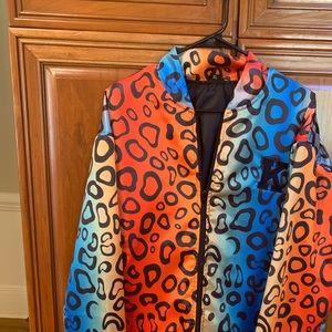 Custom hand made men’s silk bomber jacket